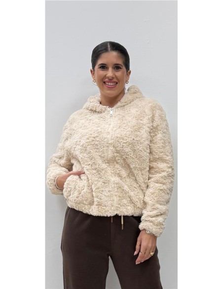 SUDADERA PELO BEIG