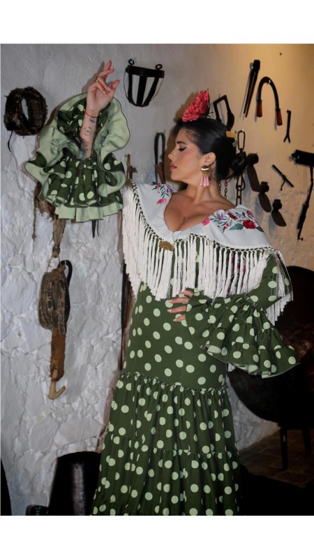 VESTIDO DE FLAMENCA SARAY VERDE 2