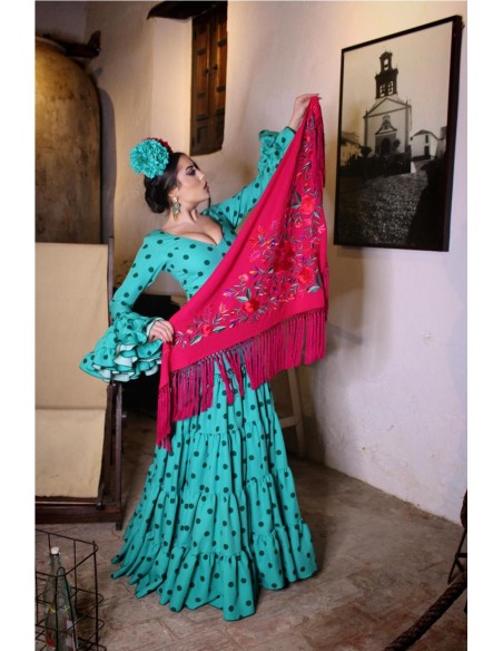 VESTIDO DE FLAMENCA SARAY AGUAMAR
