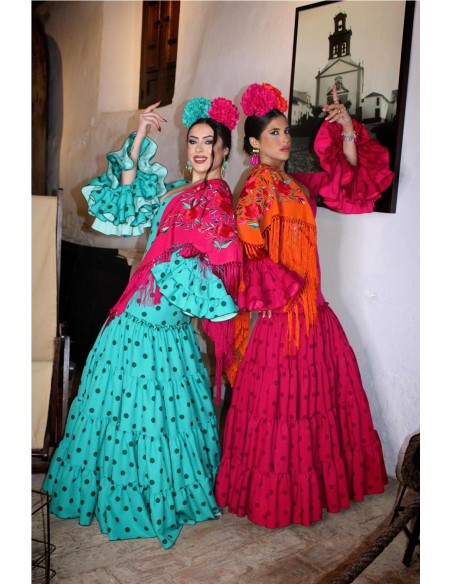 VESTIDO DE FLAMENCA SARAY AGUAMAR