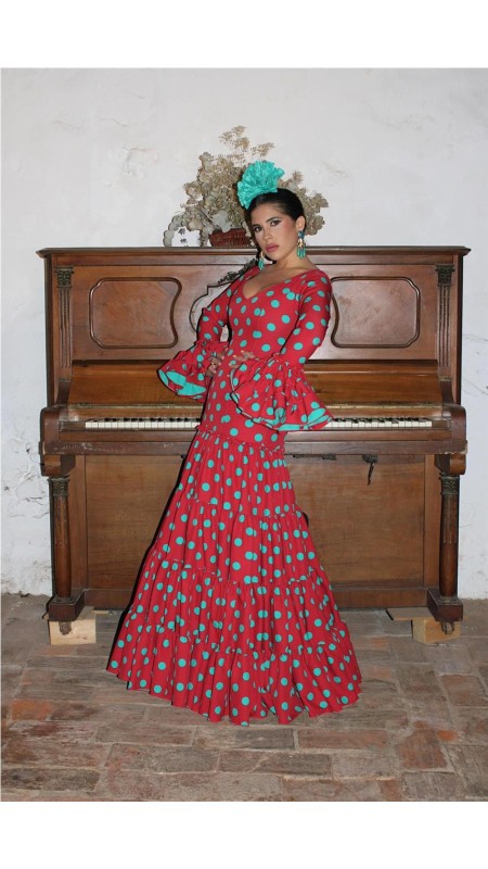 VESTIDO DE FLAMENCA SARAY TEJA
