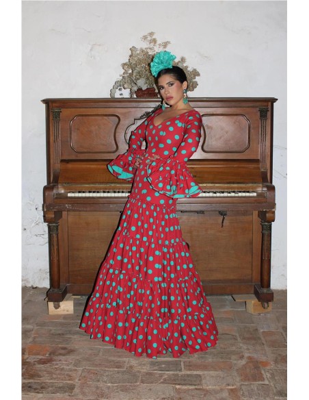 VESTIDO DE FLAMENCA SARAY TEJA