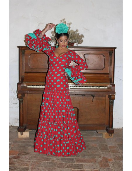 VESTIDO DE FLAMENCA SARAY TEJA