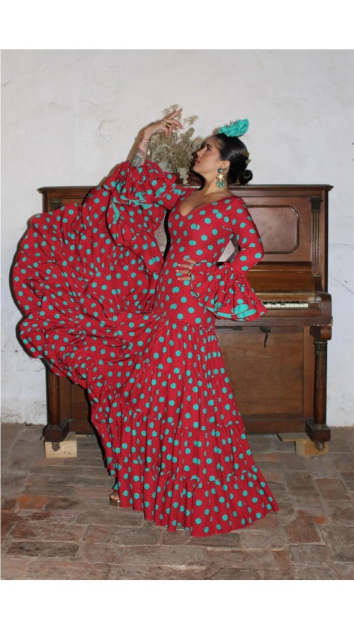 VESTIDO DE FLAMENCA SARAY TEJA