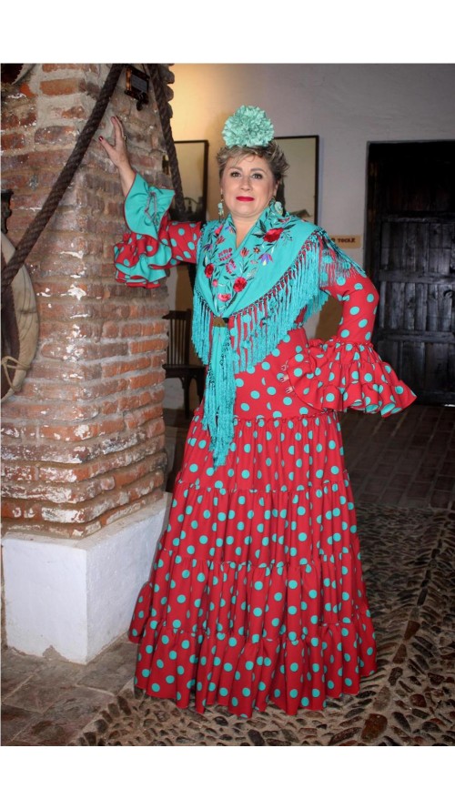 VESTIDO DE FLAMENCA SARAY TEJA