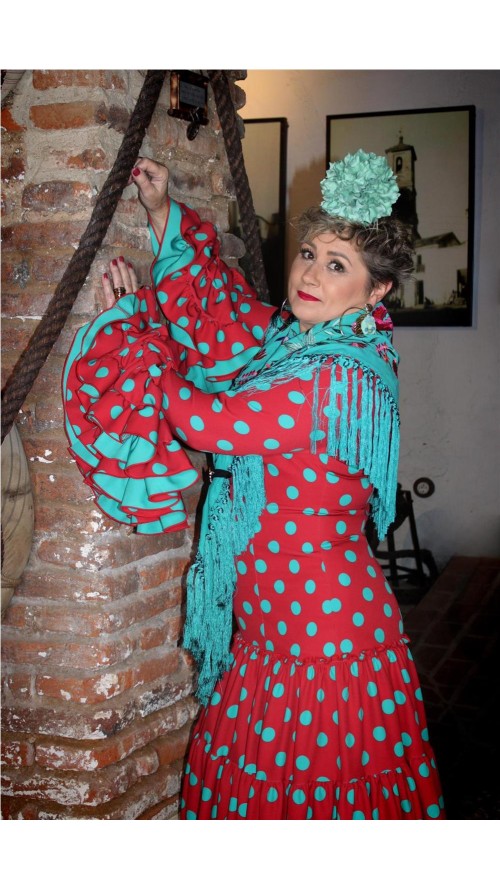 VESTIDO DE FLAMENCA SARAY TEJA