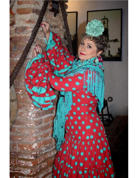 VESTIDO DE FLAMENCA SARAY TEJA