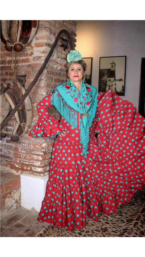 VESTIDO DE FLAMENCA SARAY TEJA
