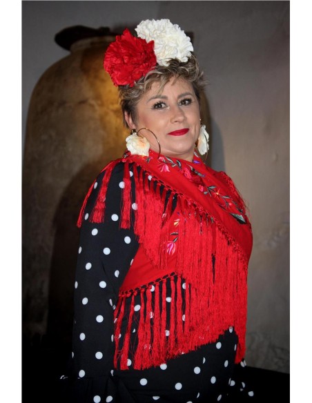 VESTIDO DE FLAMENCA ROSA NEGRO