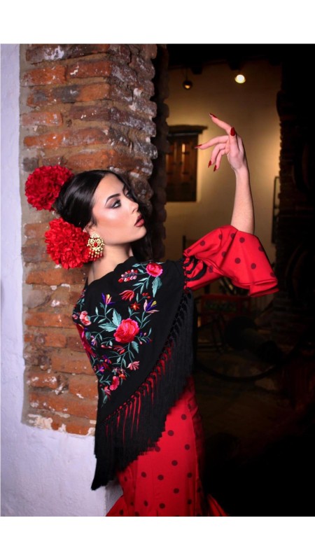 VESTIDO DE FLAMENCA ROSA ROJO 2