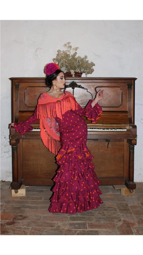 VESTIDO DE FLAMENCA ROSA BUGANVILLA