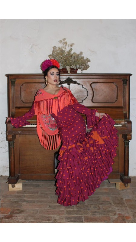 VESTIDO DE FLAMENCA ROSA BUGANVILLA 2