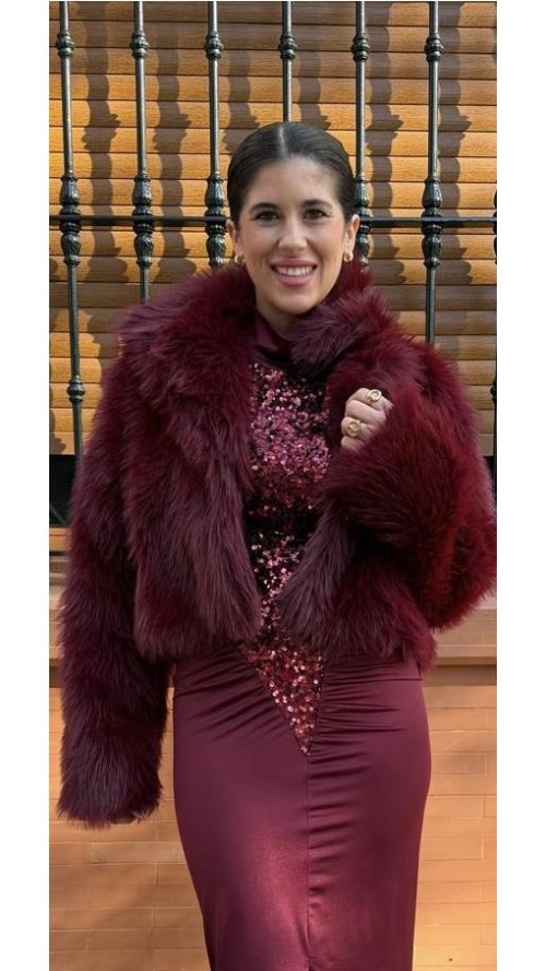 ABRIGO INDIRA BURDEOS