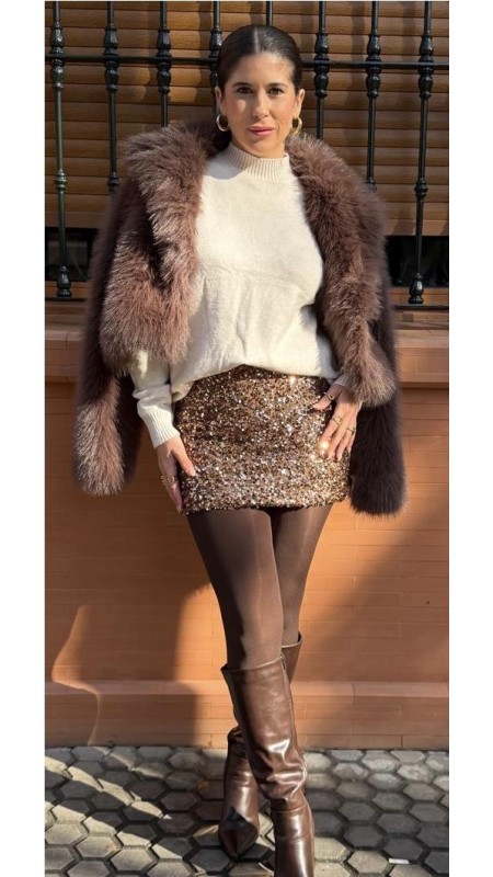 ABRIGO INDIRA MARRON