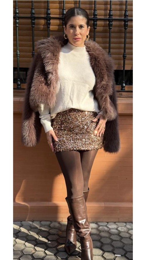 ABRIGO INDIRA MARRON