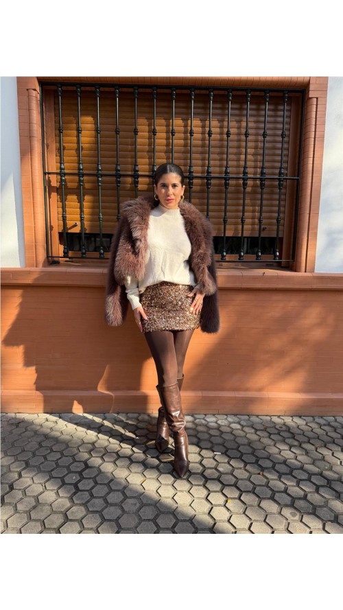 ABRIGO INDIRA MARRON