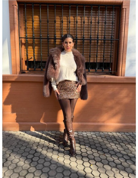 ABRIGO INDIRA MARRON