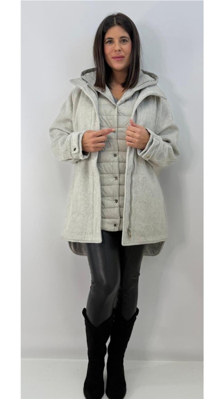 ABRIGO DOS PARTES LOLI GRIS 2