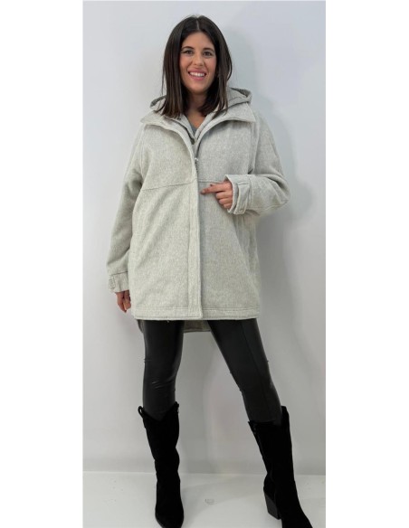 ABRIGO DOS PARTES LOLI GRIS