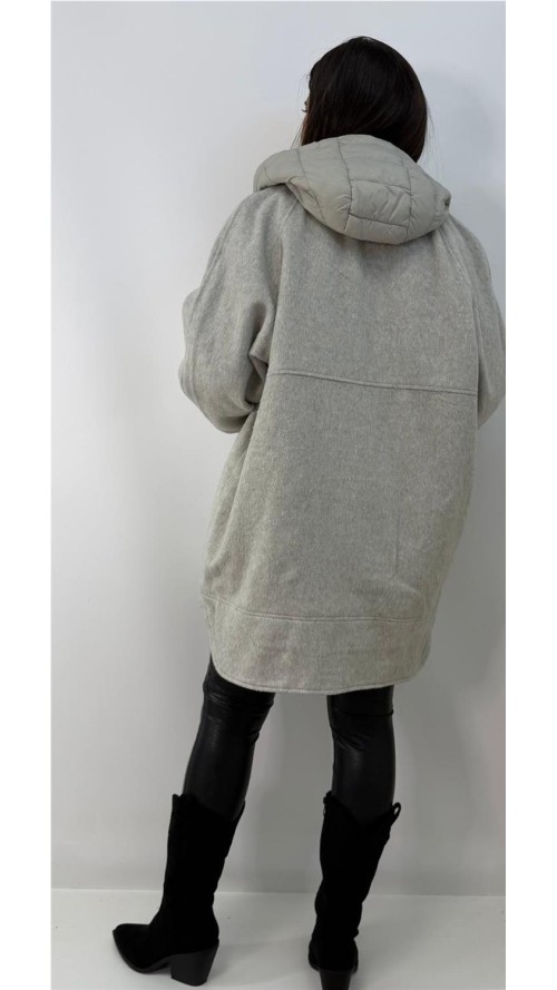 ABRIGO DOS PARTES LOLI GRIS