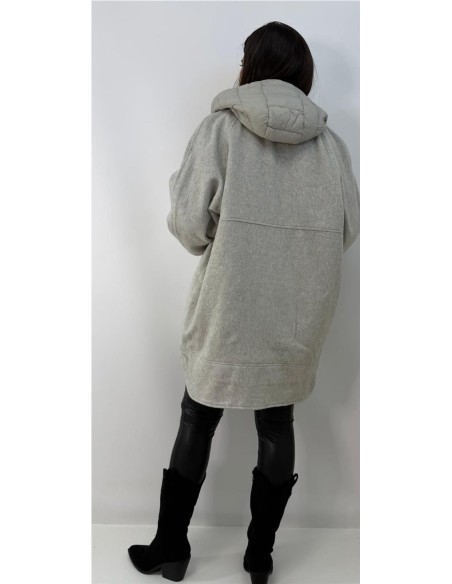 ABRIGO DOS PARTES LOLI GRIS