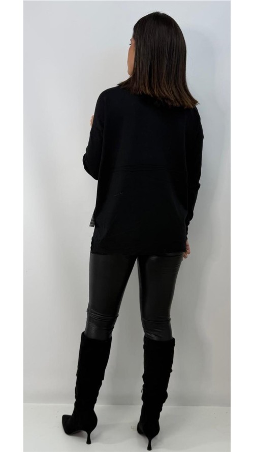 JERSEY CORAZON PRINT NEGRO