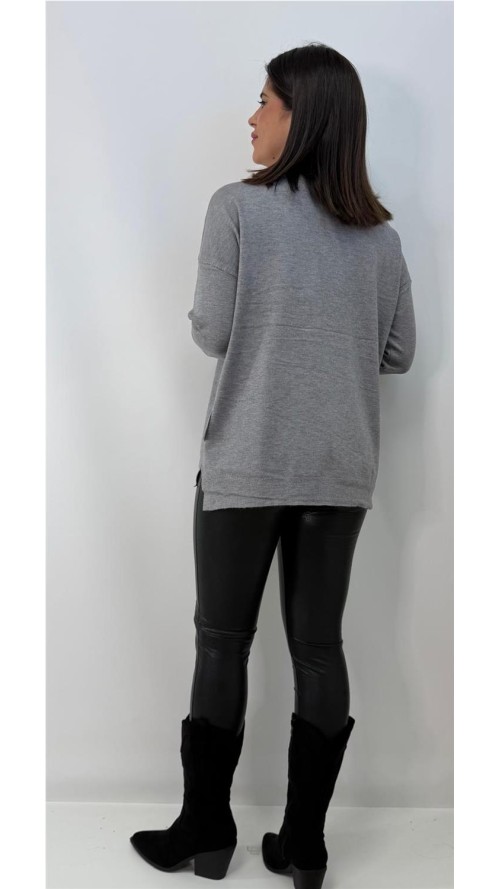 JERSEY CORAZON PRINT GRIS