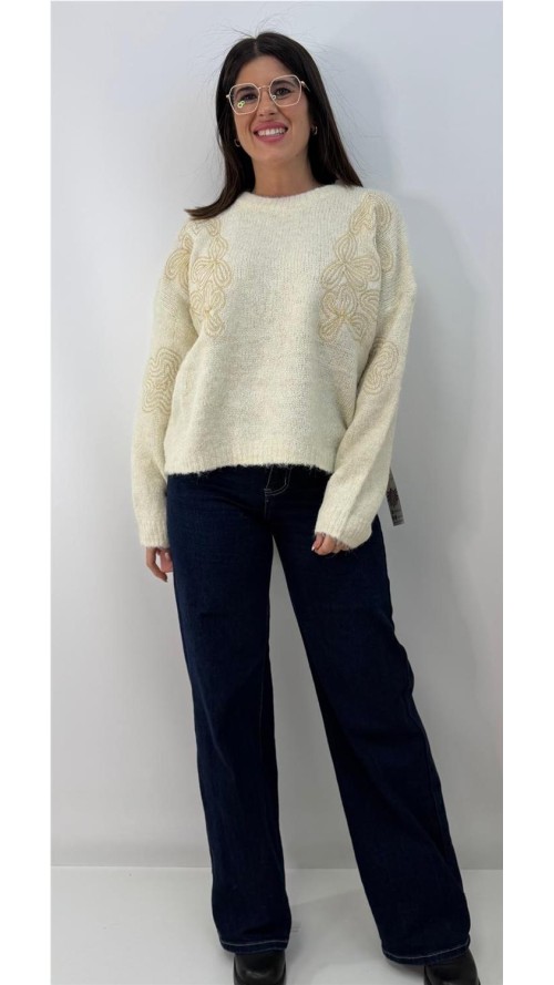 JERSEY BLANCA BEIG