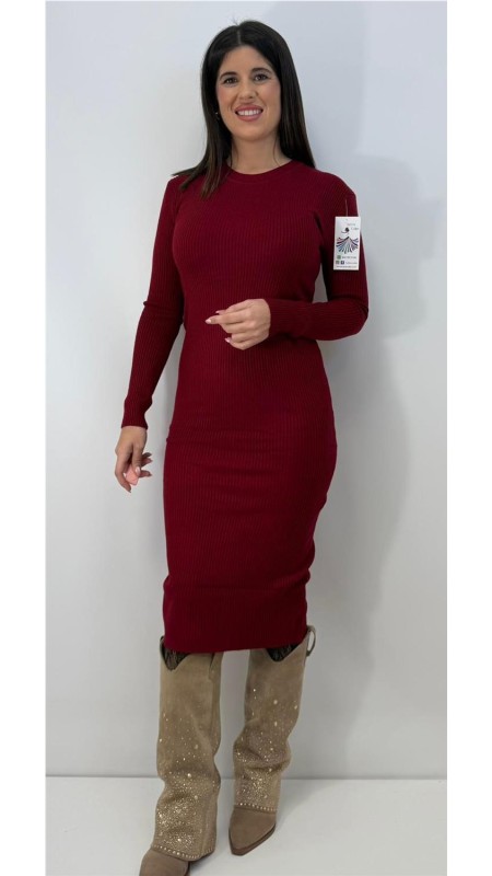 VESTIDO PAULA BURDEOS