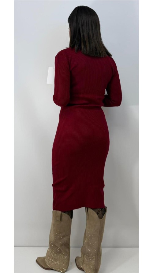 VESTIDO PAULA BURDEOS