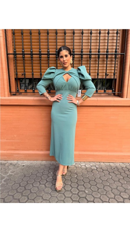 VESTIDO TESLA VERDE JABONOSO