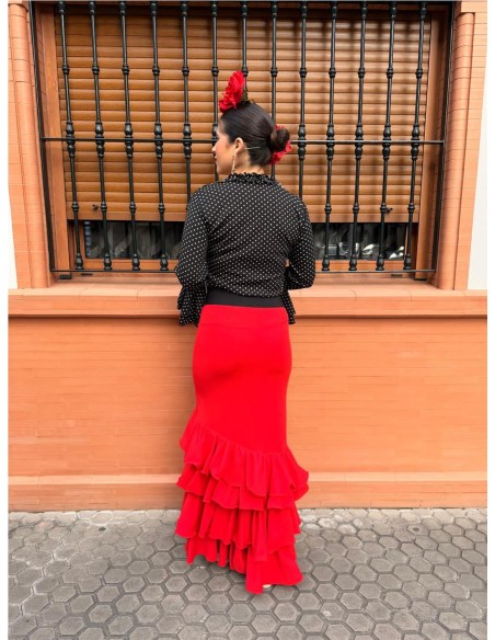 FALDA CORDOBA ROJO