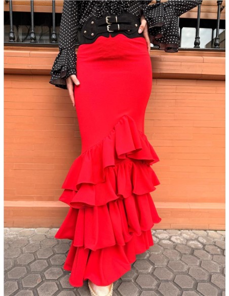 FALDA CORDOBA ROJO