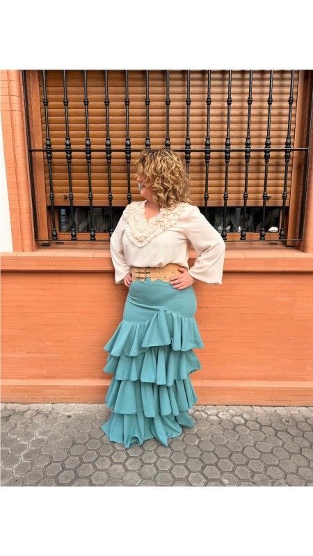 FALDA CORDOBA VERDE JABONOSO