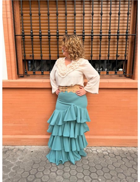 FALDA CORDOBA VERDE JABONOSO