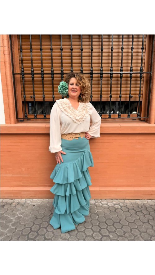 FALDA CORDOBA VERDE JABONOSO