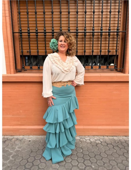 FALDA CORDOBA VERDE JABONOSO