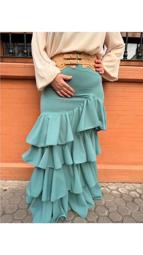 FALDA CORDOBA VERDE JABONOSO