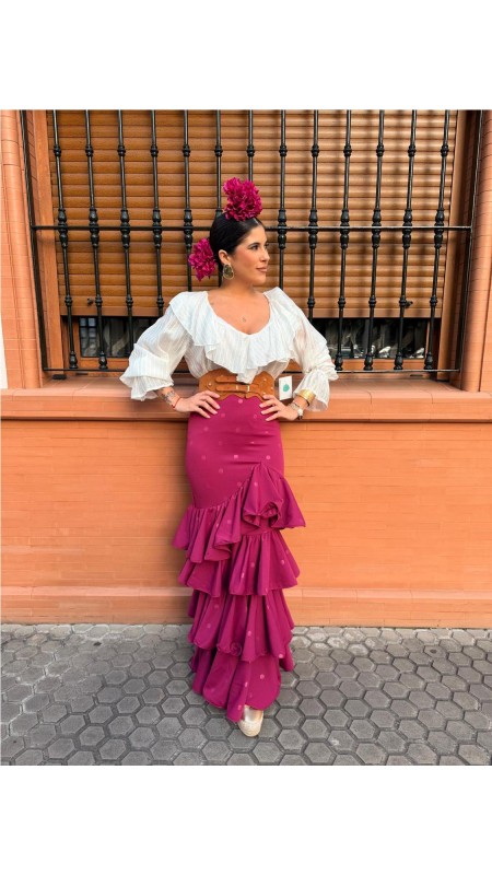 FALDA CORDOBA ESTAMPADO LUNAR BUGANVILLA