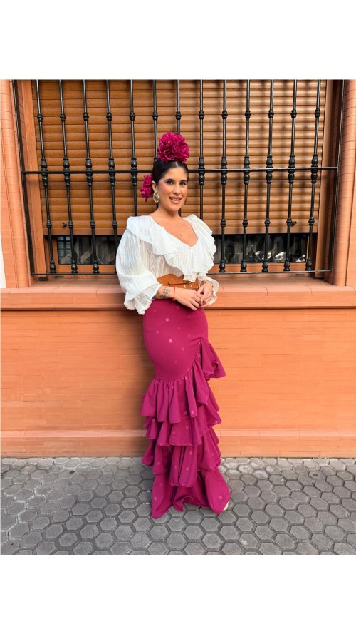 FALDA CORDOBA ESTAMPADO LUNAR BUGANVILLA