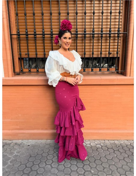 FALDA CORDOBA ESTAMPADO LUNAR BUGANVILLA