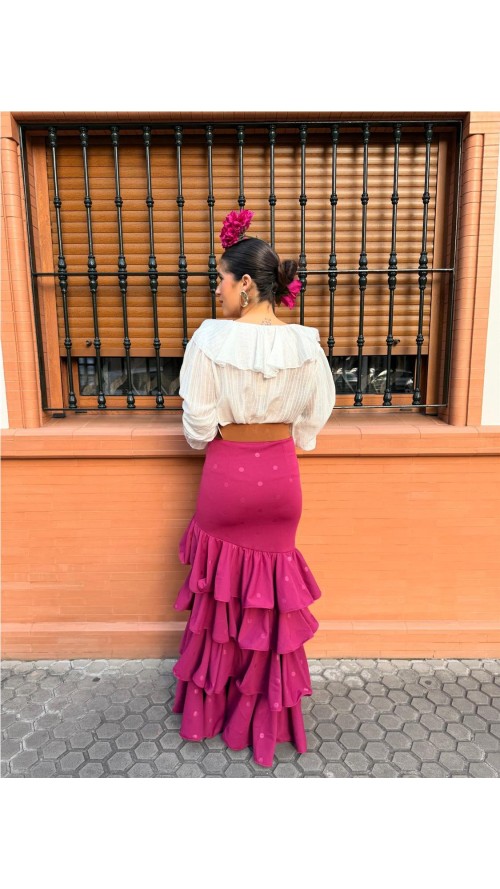 FALDA CORDOBA ESTAMPADO LUNAR BUGANVILLA