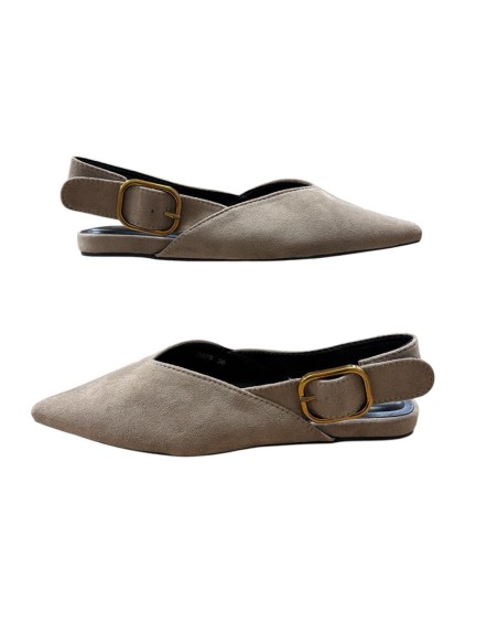 ZUECOPLANO HEBILLA TAUPE