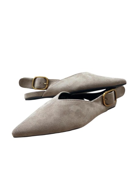 ZUECOPLANO HEBILLA TAUPE