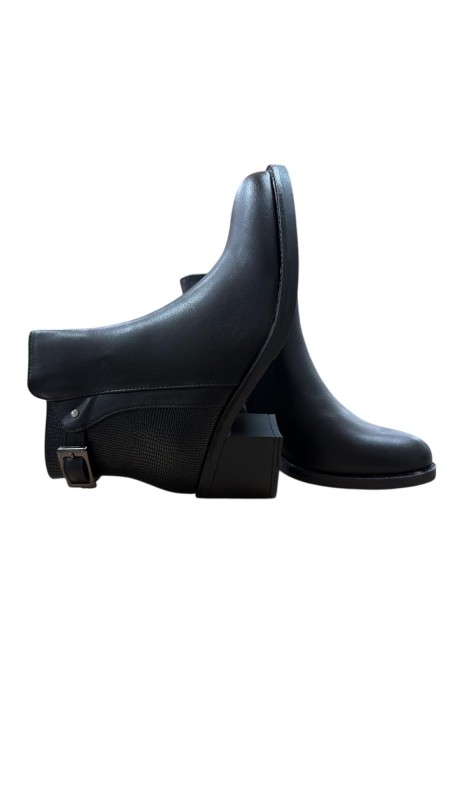 BOTIN COMBINADO ADORNO HEBILLA NEGRO 2