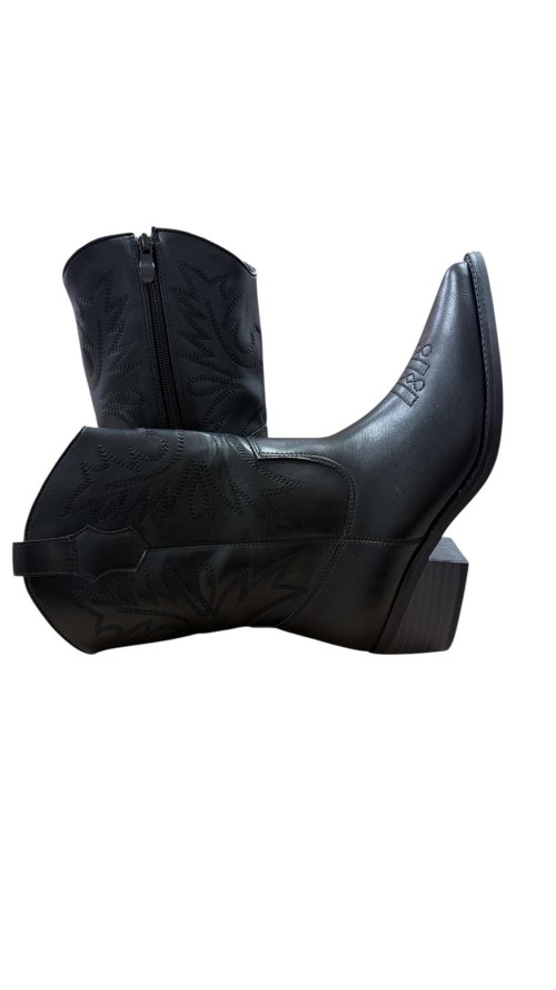 BOTIN MEDIO COW BOY NEGRO