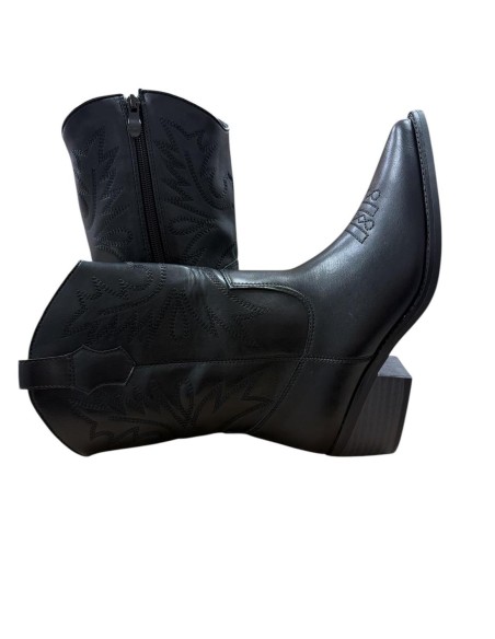BOTIN MEDIO COW BOY NEGRO