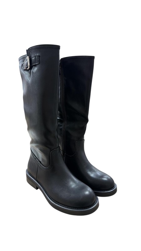 BOTA ALTA HEBILLA LATERAL NEGRO 2