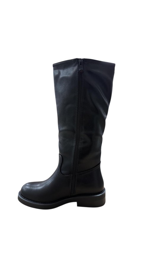 BOTA ALTA HEBILLA LATERAL NEGRO