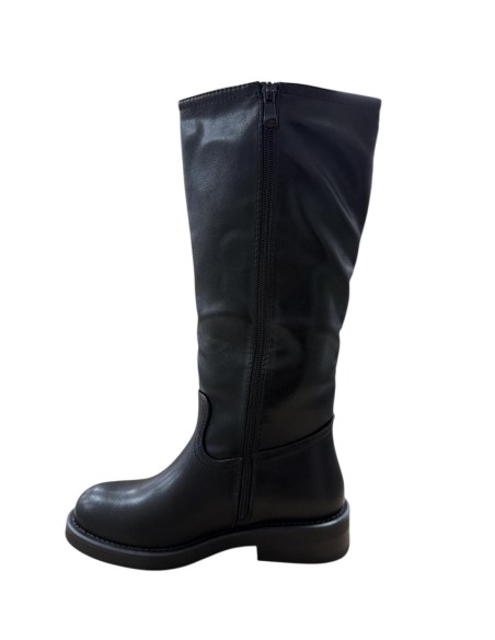 BOTA ALTA HEBILLA LATERAL NEGRO